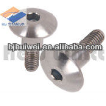 Gr5 titanium shouldered button head bolt with hex socket